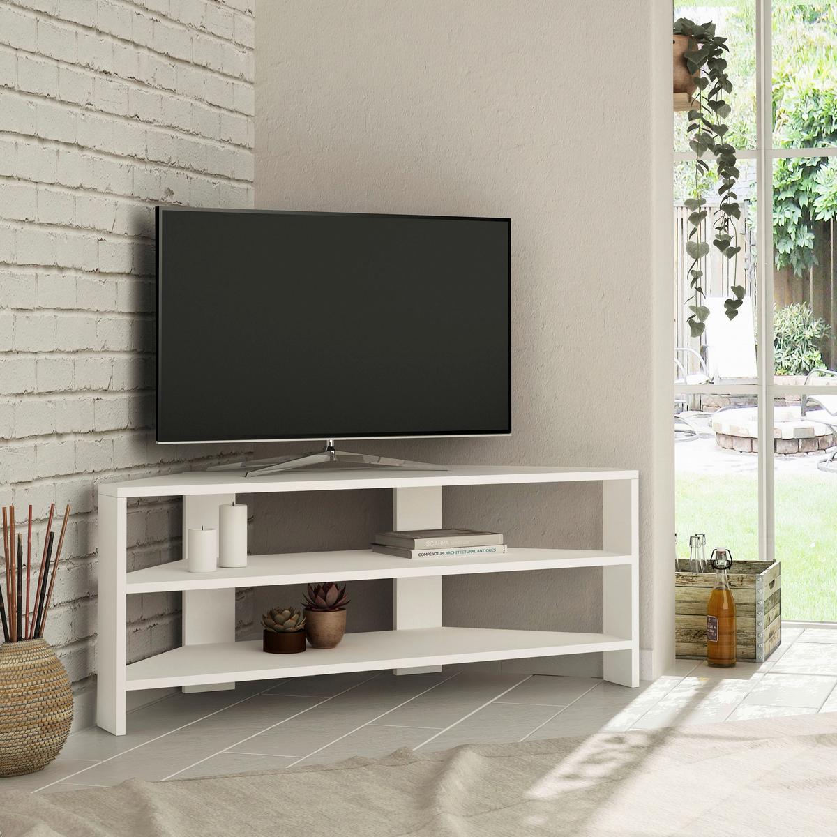 Nizka Omarica Thales - bela, Design, leseni material (114/45/36cm) - Livetastic