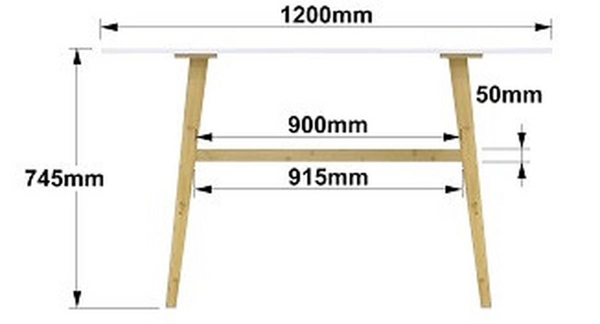 Íróasztal Phil - natúr/fehér, Modern, faalapú anyag/természetes anyagok (120/75/60cm) - Mömax