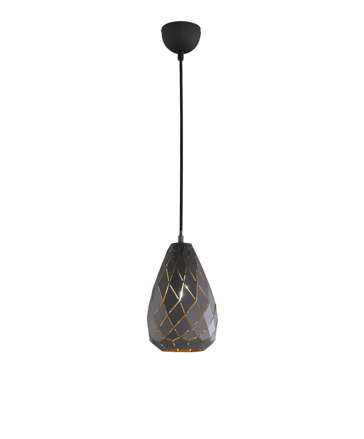 Hängeleuchte Onyx Anthrazit max. 42 Watt - Anthrazit, Design, Metall (15/150cm) - Trio Leuchten