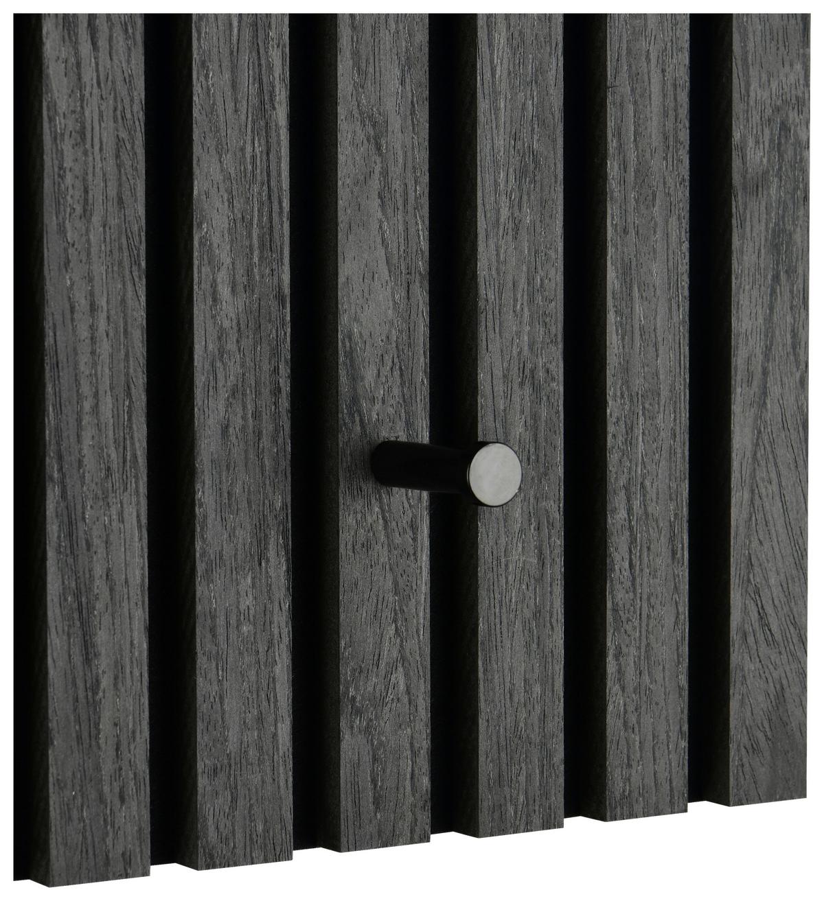 PANEL DO PRZEDPOKOJU GABI - czarny/szary, Modern, materiał drewnopochodny/tkanina (60/30/7cm) - Xora
