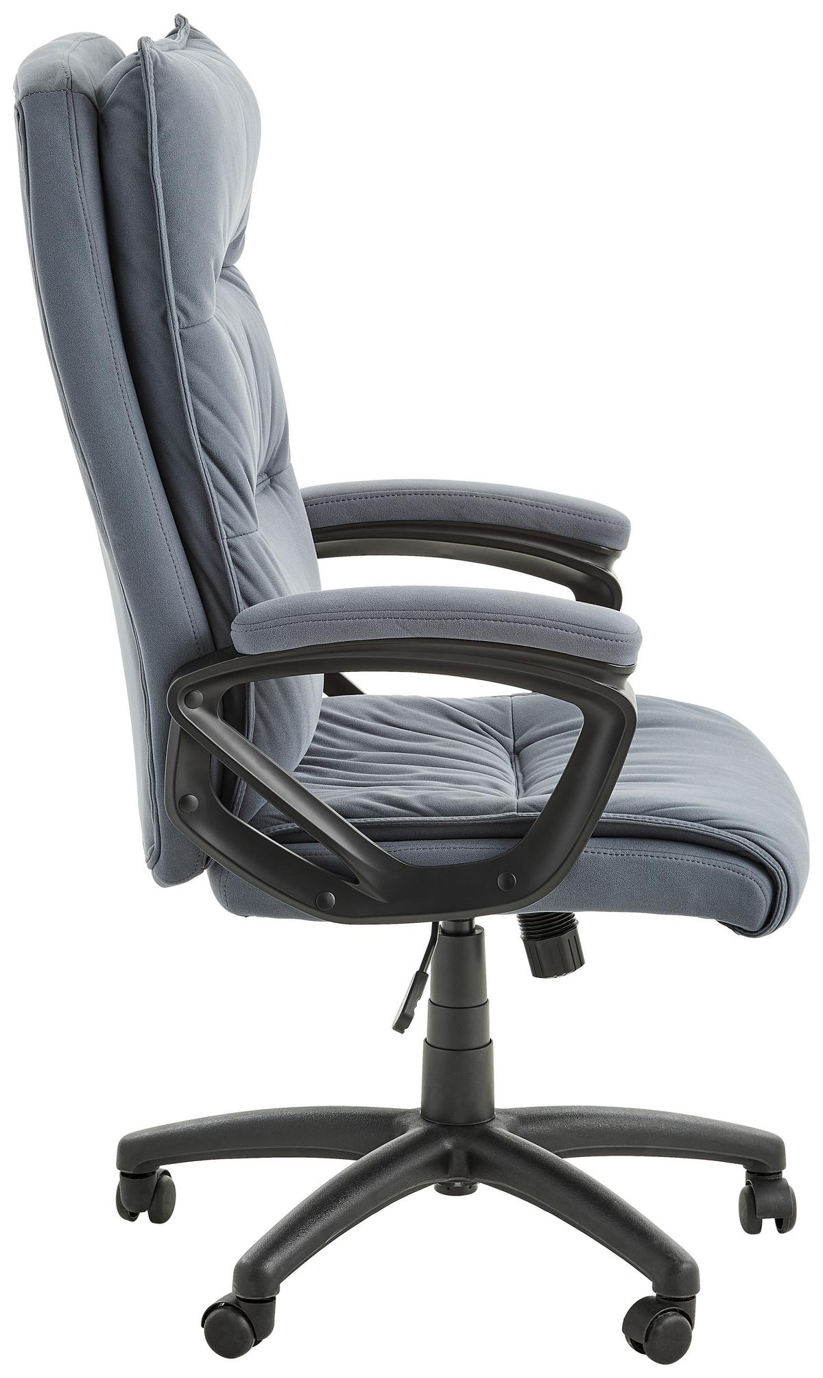 FOTEL SZEFA COZY - czarny/szary, Konventionell, tworzywo sztuczne/metal (64/109-117/73cm) - Venda