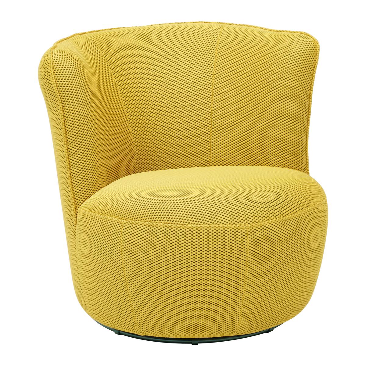 Drehsessel Jasima Mesh Hellgelb - Gelb, MODERN, Textil/Metall (77/81/85cm) - Mömax