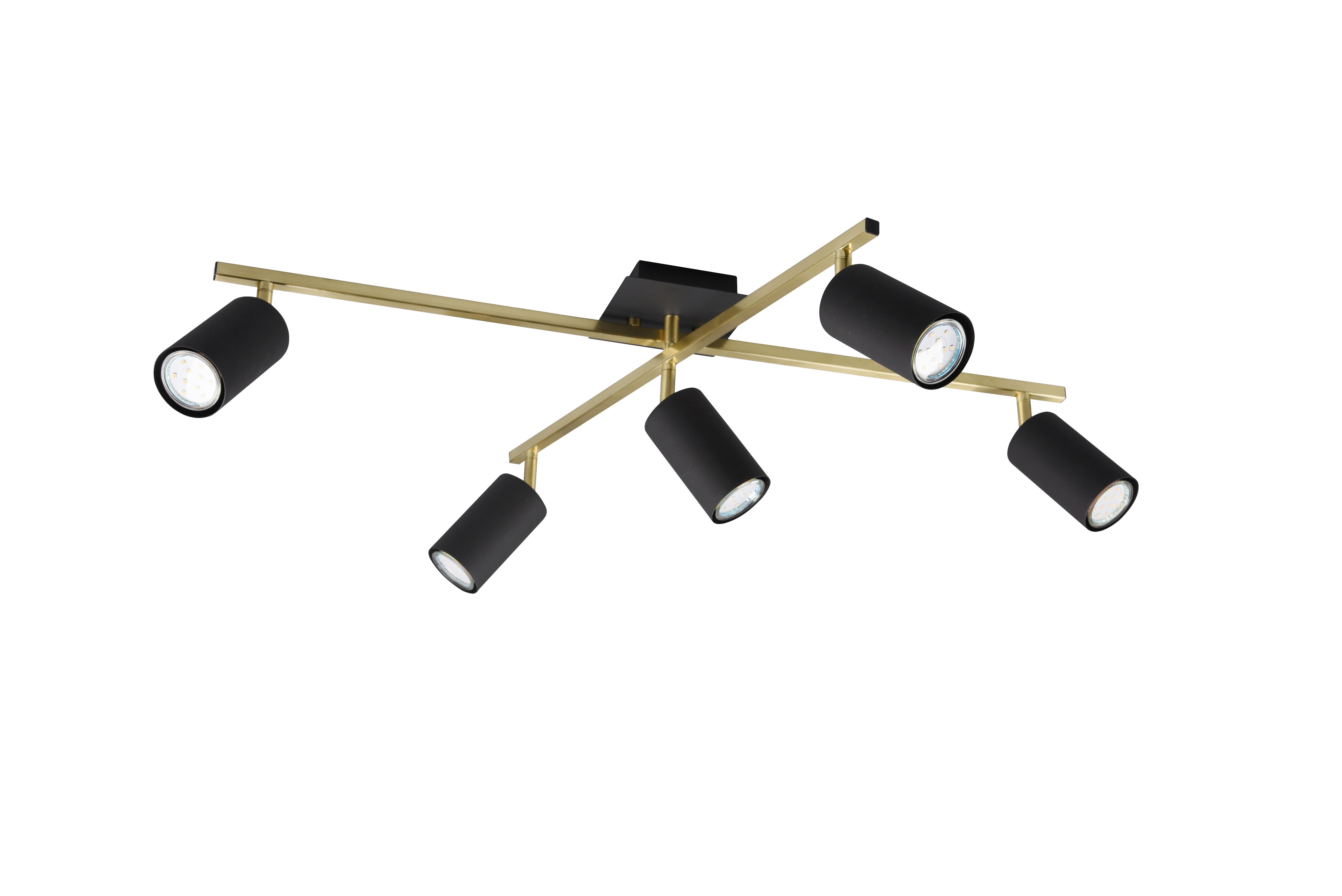 Strahler Marley Goldfarben max. 35 Watt - Goldfarben/Schwarz, Basics, Metall (77,4/57,4/22,4cm) - Trio Leuchten