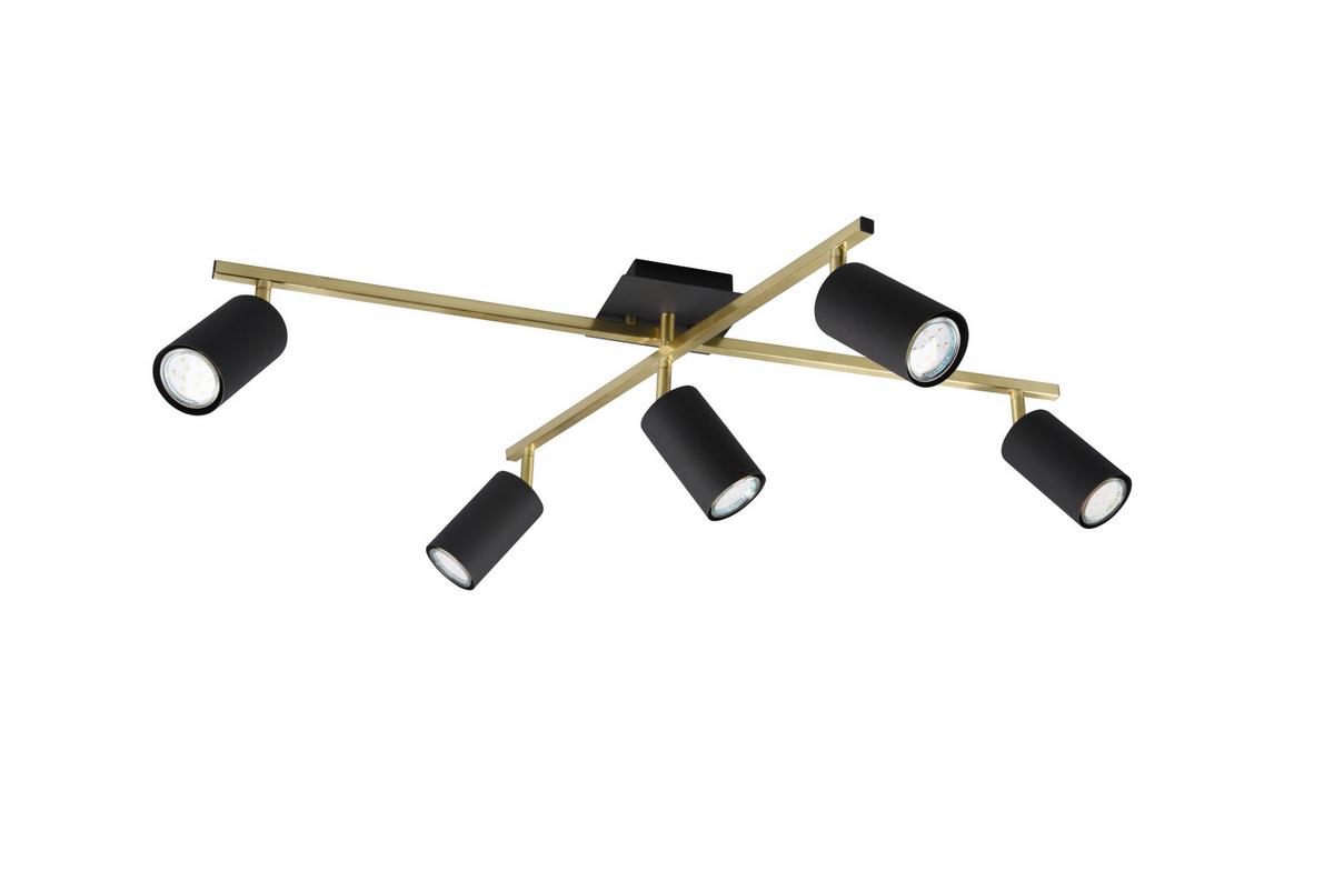 Strahler Marley Goldfarben max. 35 Watt - Goldfarben/Schwarz, Basics, Metall (77,4/57,4/22,4cm) - Trio Leuchten