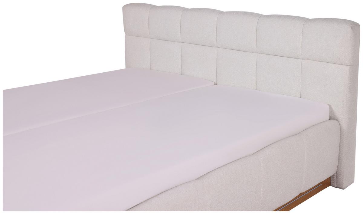 Polsterbett Ascona II Creme ca. 160x200cm - Eichefarben/Creme, KONVENTIONELL, Holzwerkstoff/Textil (160/200cm) - Based