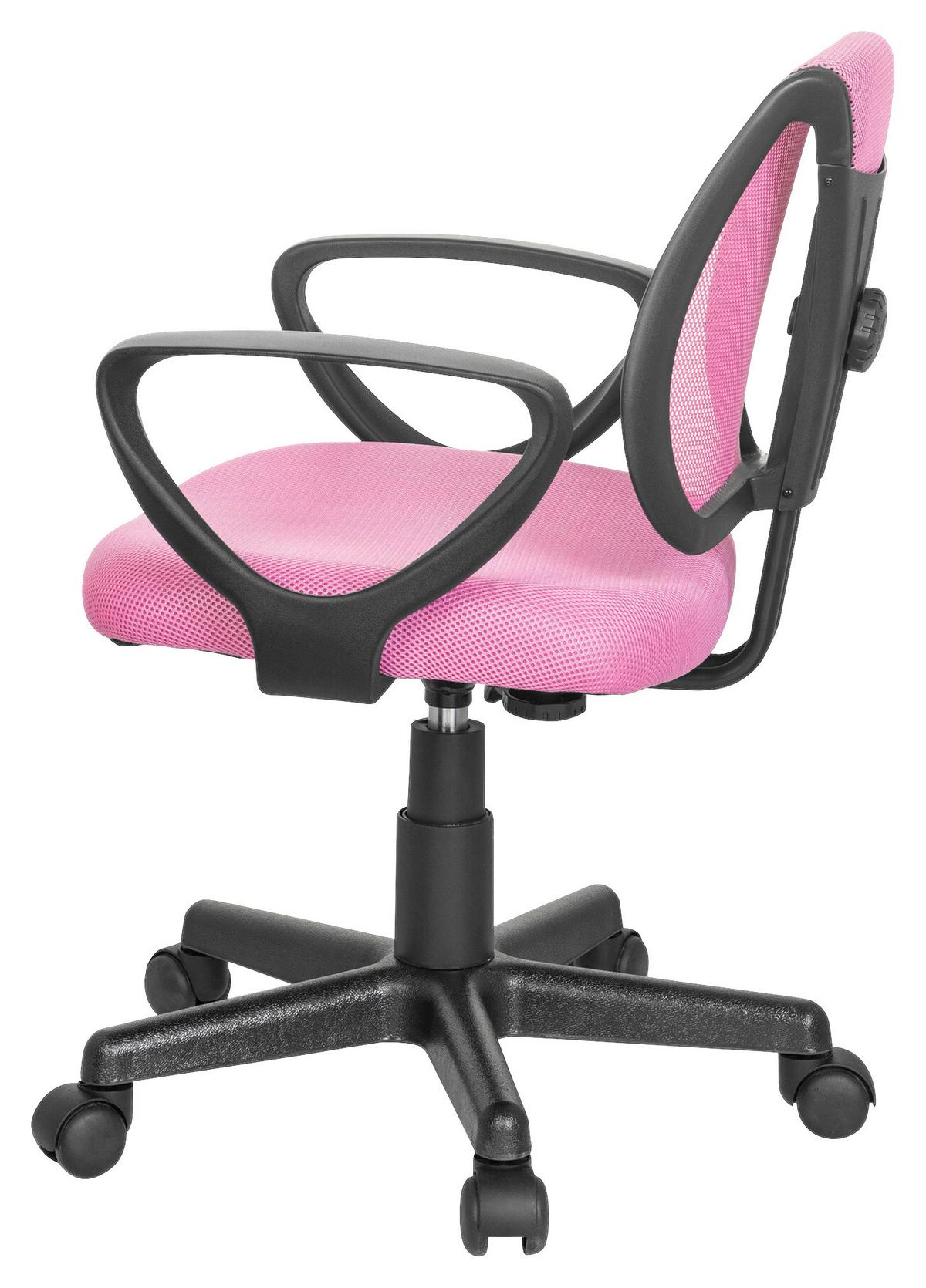 Juggenddrehstuhl Kiddy CD ca. 58x75-92x45 cm Pink - Pink/Schwarz, Basics, Kunststoff (58/75-92/45cm) - MID.YOU
