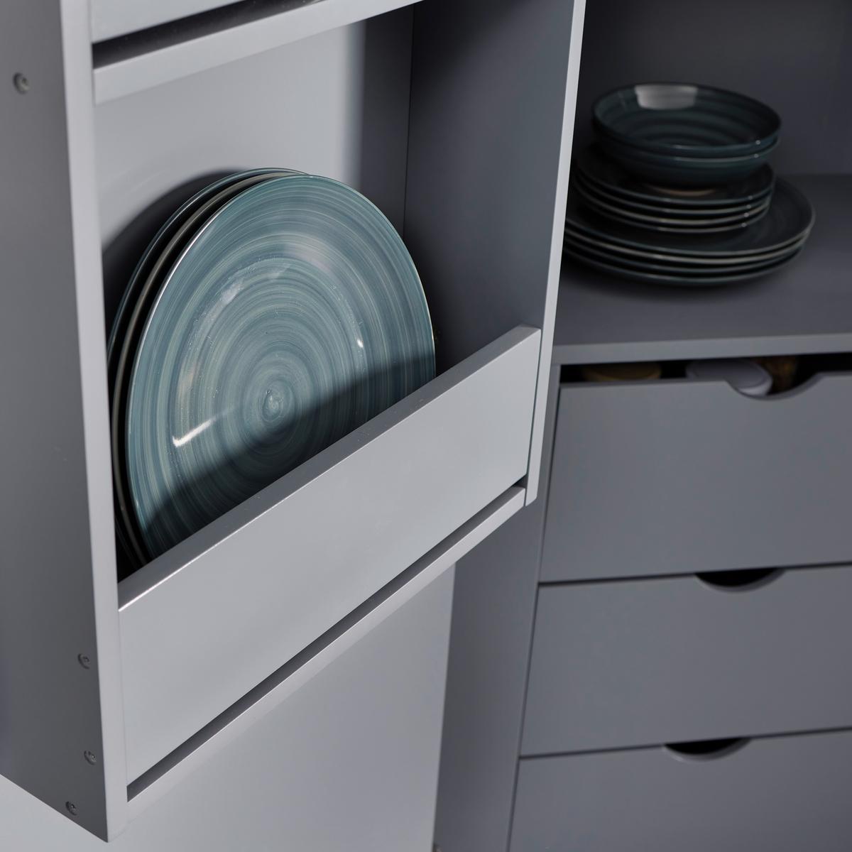 Bufet ALVARO - gri, Modern, lemn (122/220/54cm) - Bessagi Home