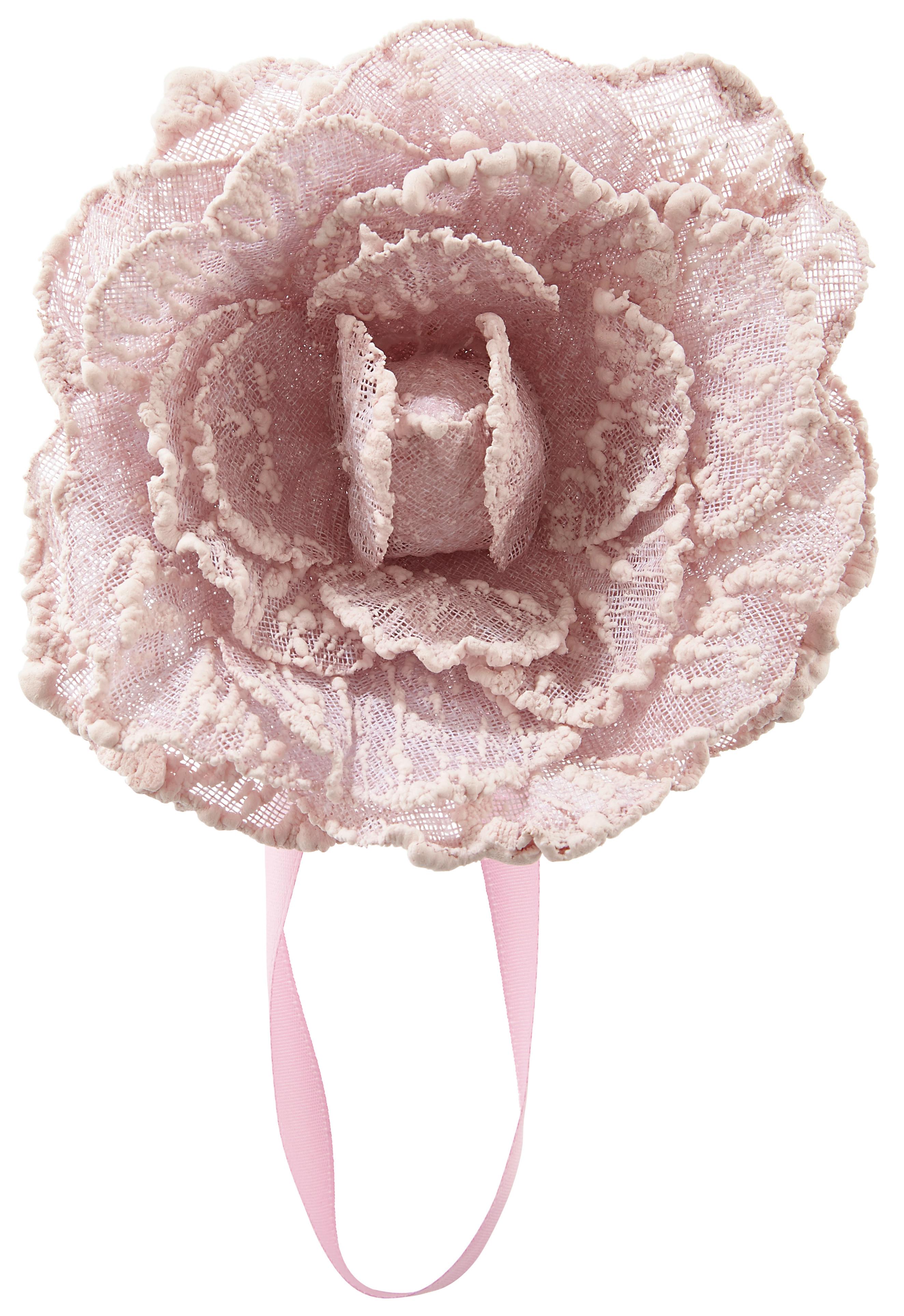 Raffhalter Rose in Rosa - Rosa, Romantik / Landhaus, Textil (11cm) - Modern Living