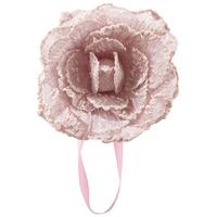 Dekorativni Kavelj Za Zaveso Rose - roza, Romantika, tekstil (11cm) - Modern Living