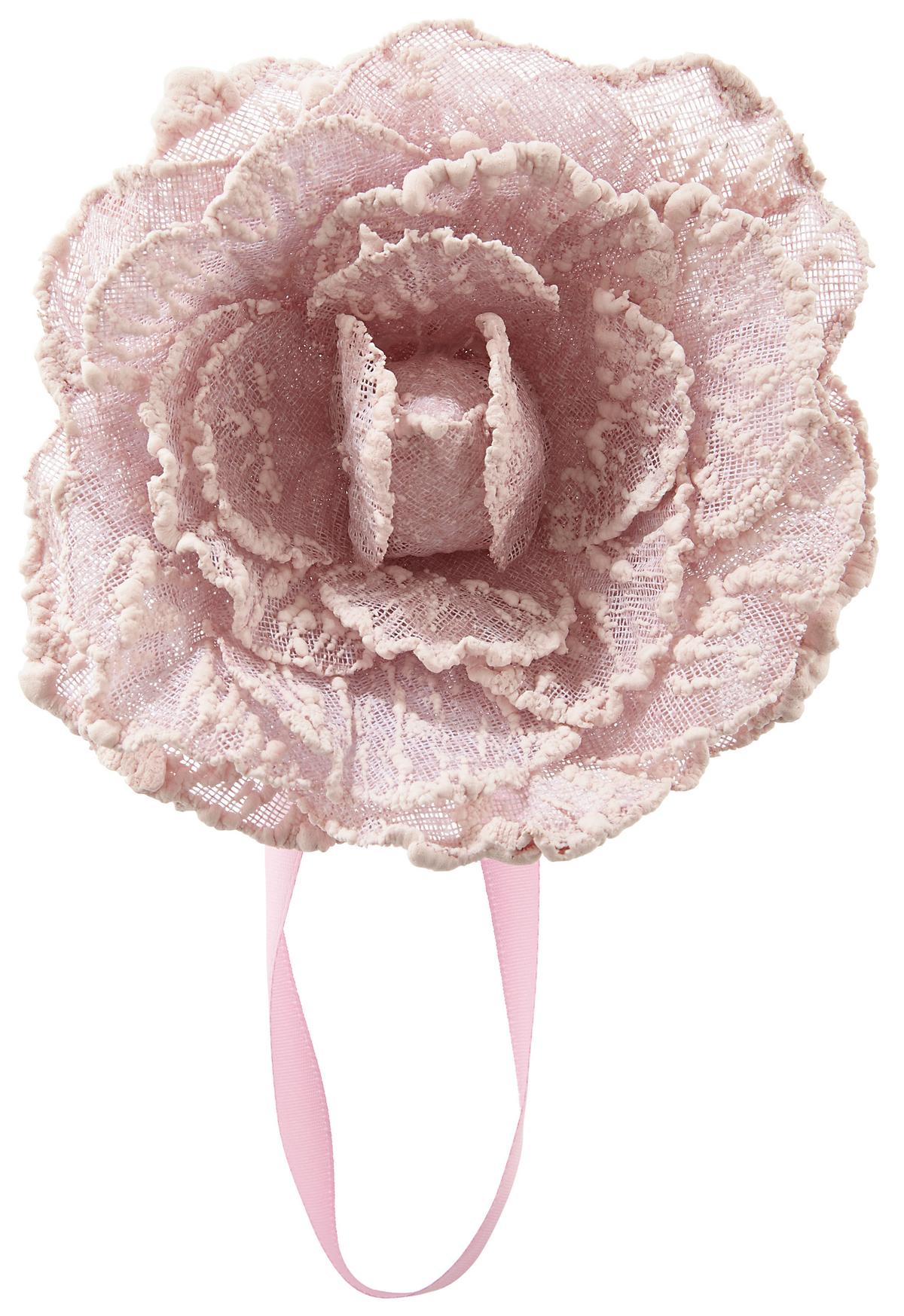Dekorativni Kavelj Za Zaveso Rose - roza, Romantika, tekstil (11cm) - Modern Living