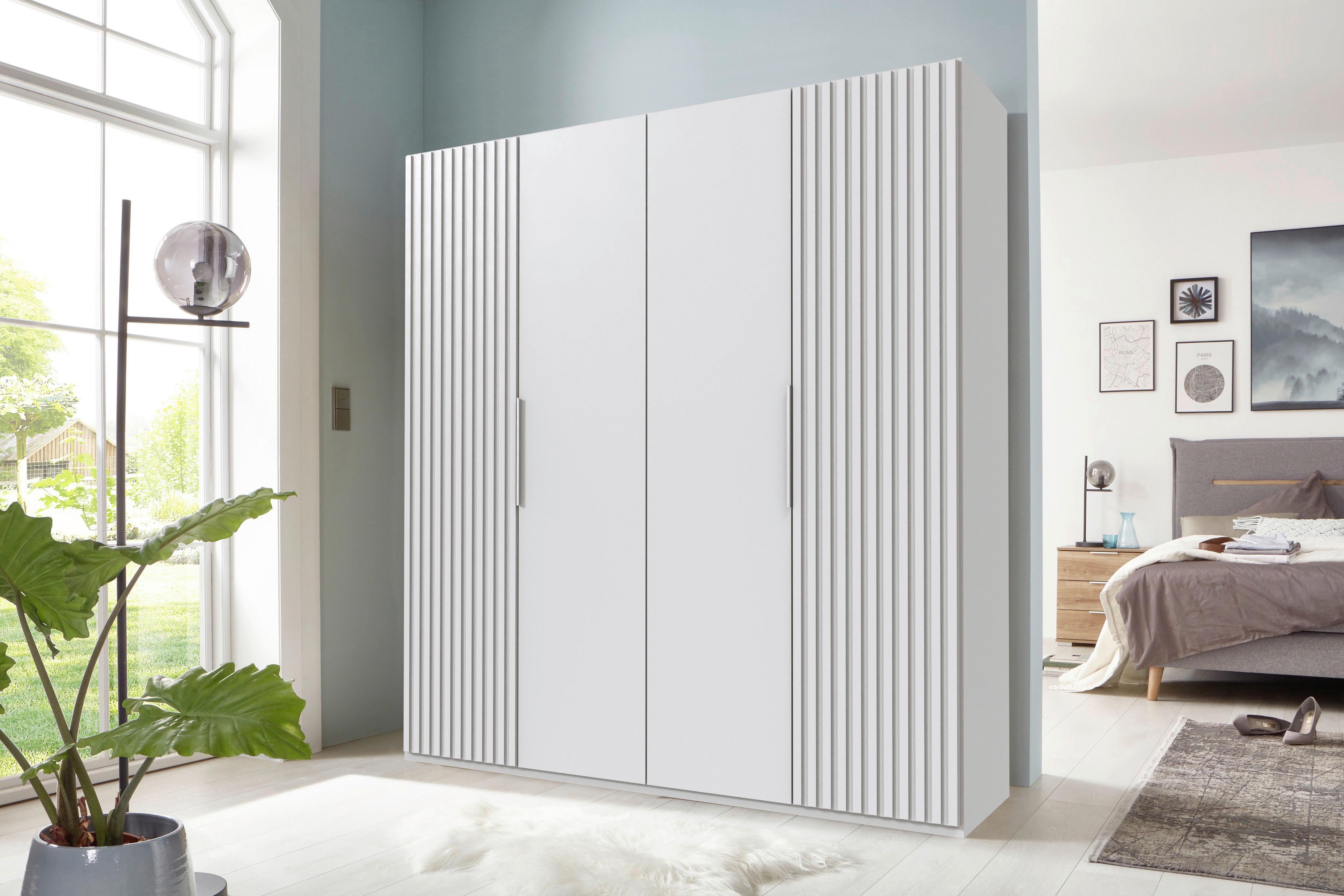 DULAP USI ROTATIVE ANDORRA - alb, Modern, material pe bază de lemn (200/216/58cm) - Modern Living