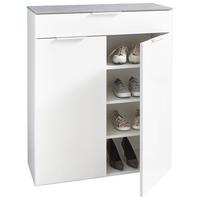 SZAFKA NA BUTY GALAVERNA - biały/szary, Design, materiał drewnopochodny (90/108/35cm) - Carryhome