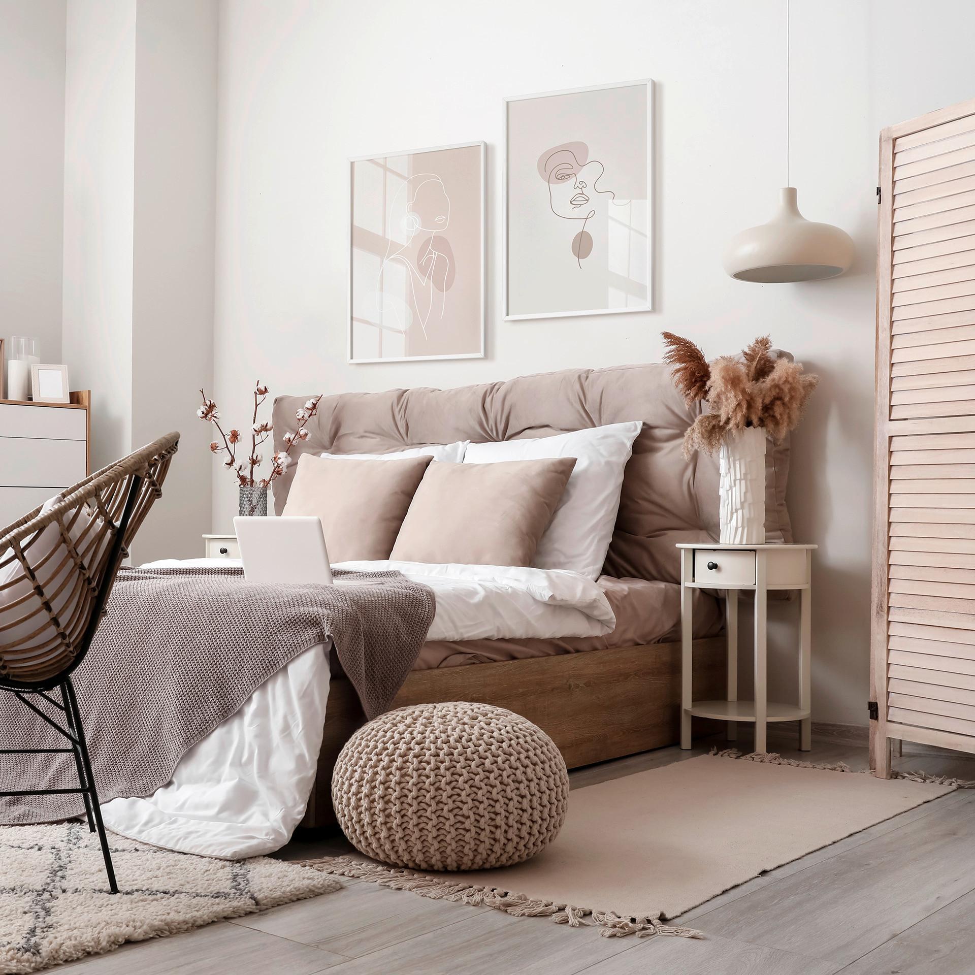 Bild Image ca. 50x70cm - Beige/Rosa, Holzwerkstoff/Papier (50/70cm) - Modern Living