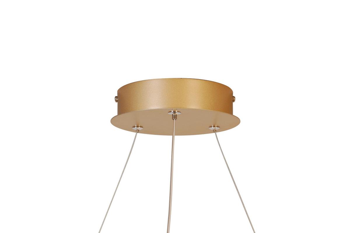 LAMPA WISZĄCA LED MADRID - biały/kolor złoty, Trend, tworzywo sztuczne/metal (60/120cm) - Novel