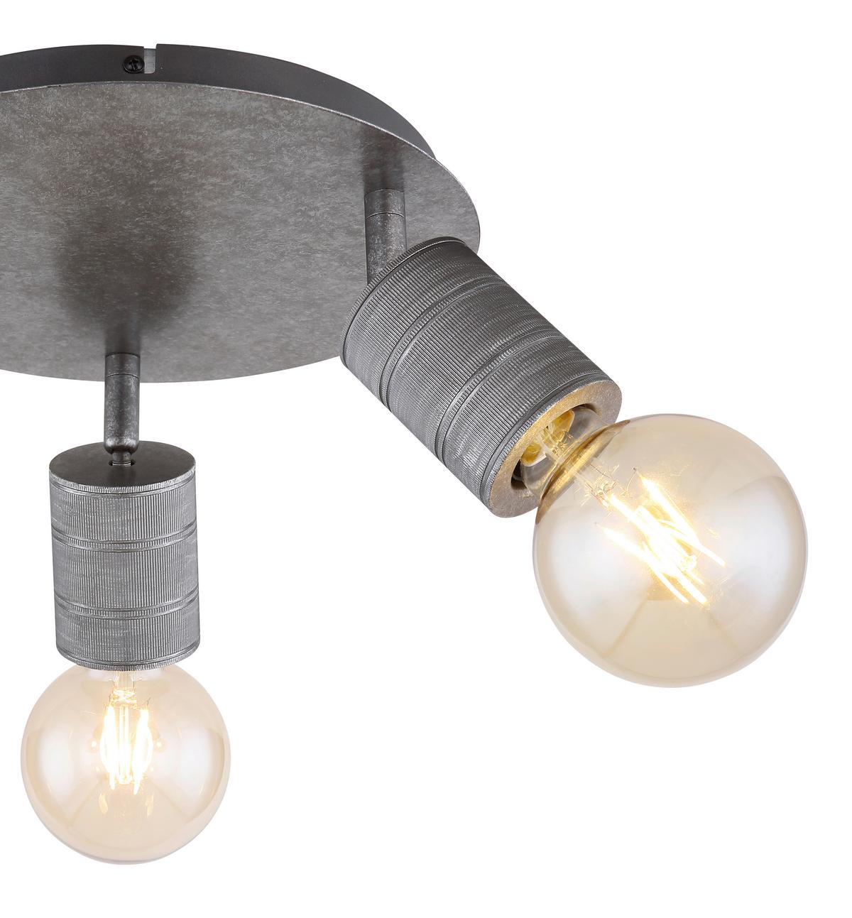 Strahler Freddy in Silberfarben max. 60 Watt - Silberfarben, Basics, Metall (28/16cm) - Globo