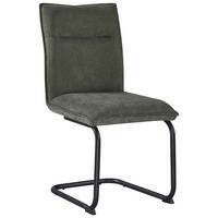 Stuhl Nova Grün - Schwarz/Grün, MODERN, Textil/Metall (47/90/61cm) - Premium Living