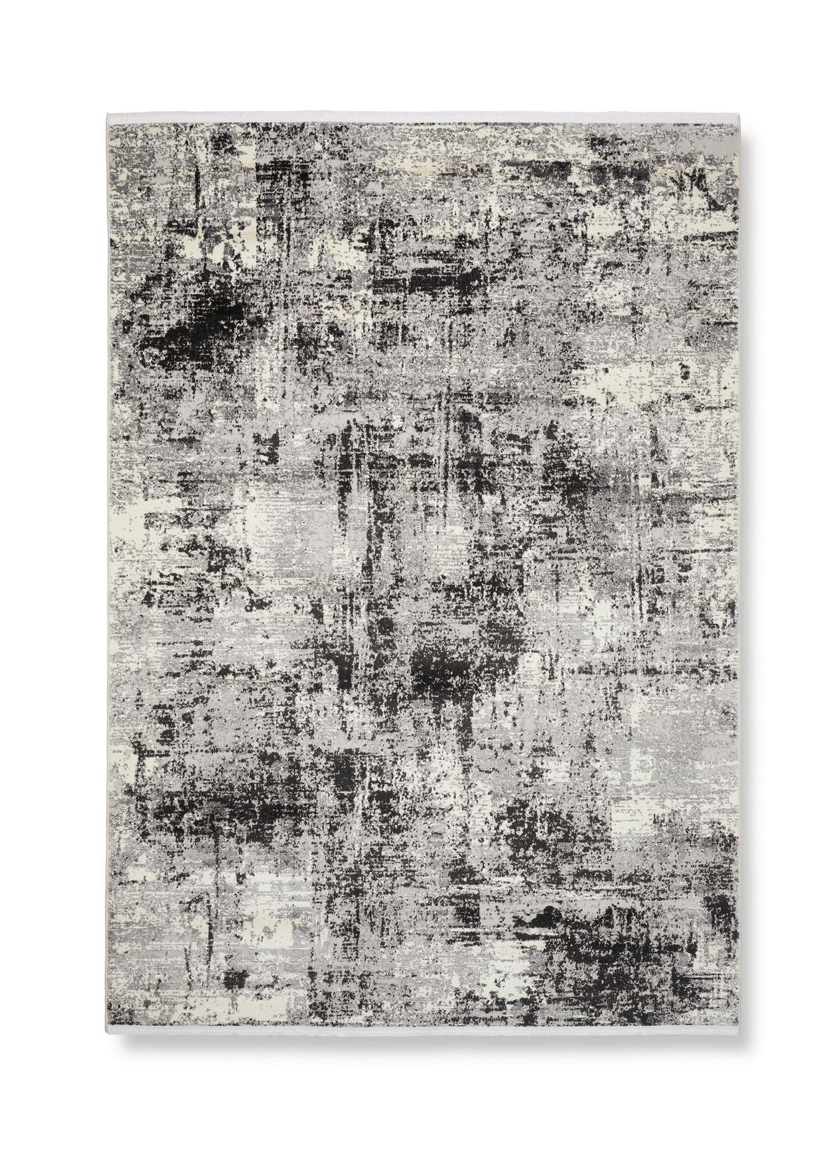 Webteppich Malik 1 in Schwarz ca. 80x150cm - Anthrazit/Schwarz, MODERN, Textil (80/150cm) - Mömax
