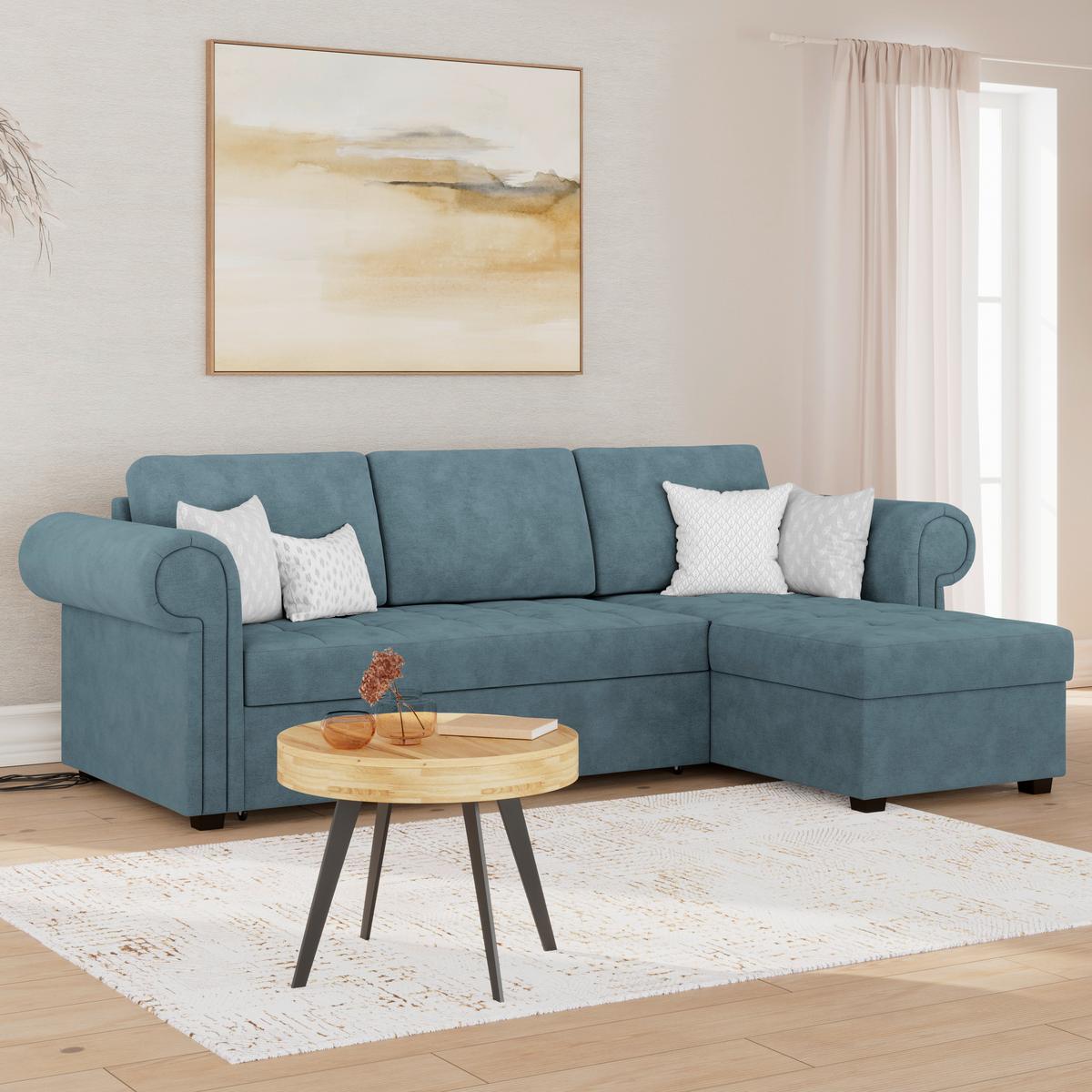 Kutna Garnitura Oslo - boje petroleja, Romantično / ladanjski, tekstil (260/85/155cm) - James Wood