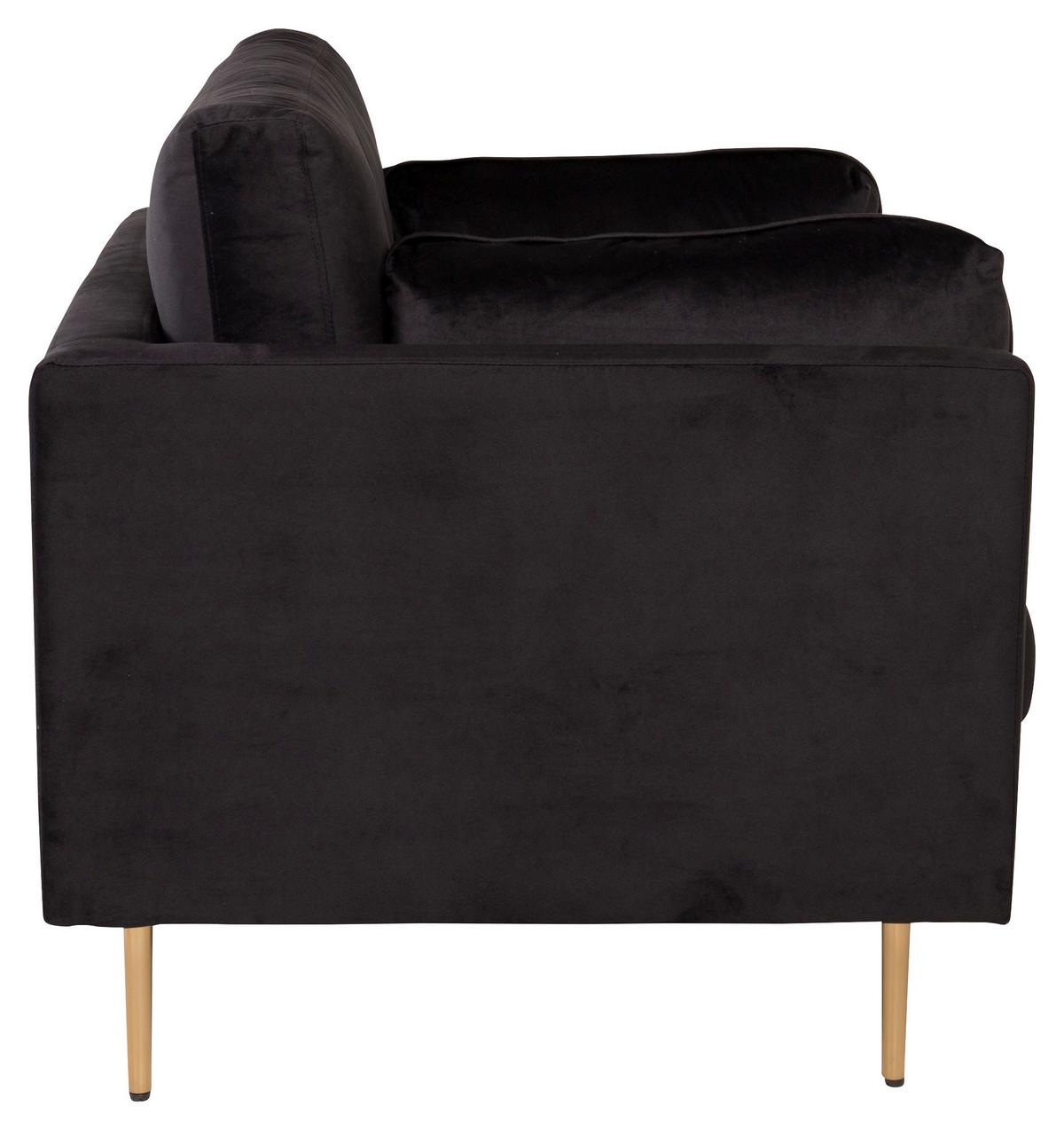 Sessel Boom ca. 110x84x86 cm Schwarz - Hellbraun/Schwarz, Design, Textil/Metall (110/84/86cm) - Livetastic