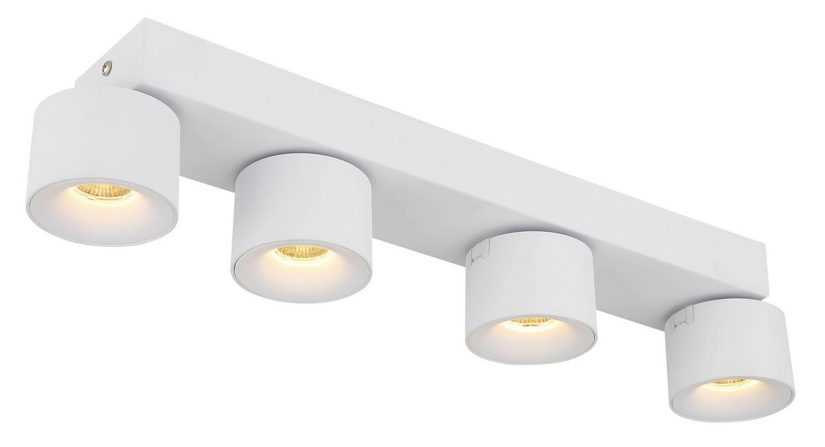 LED-STRAHLER 56961-4W - Weiss/Transparent, Design, Kunststoff/Metall (45,5/7,2/12cm) - Globo