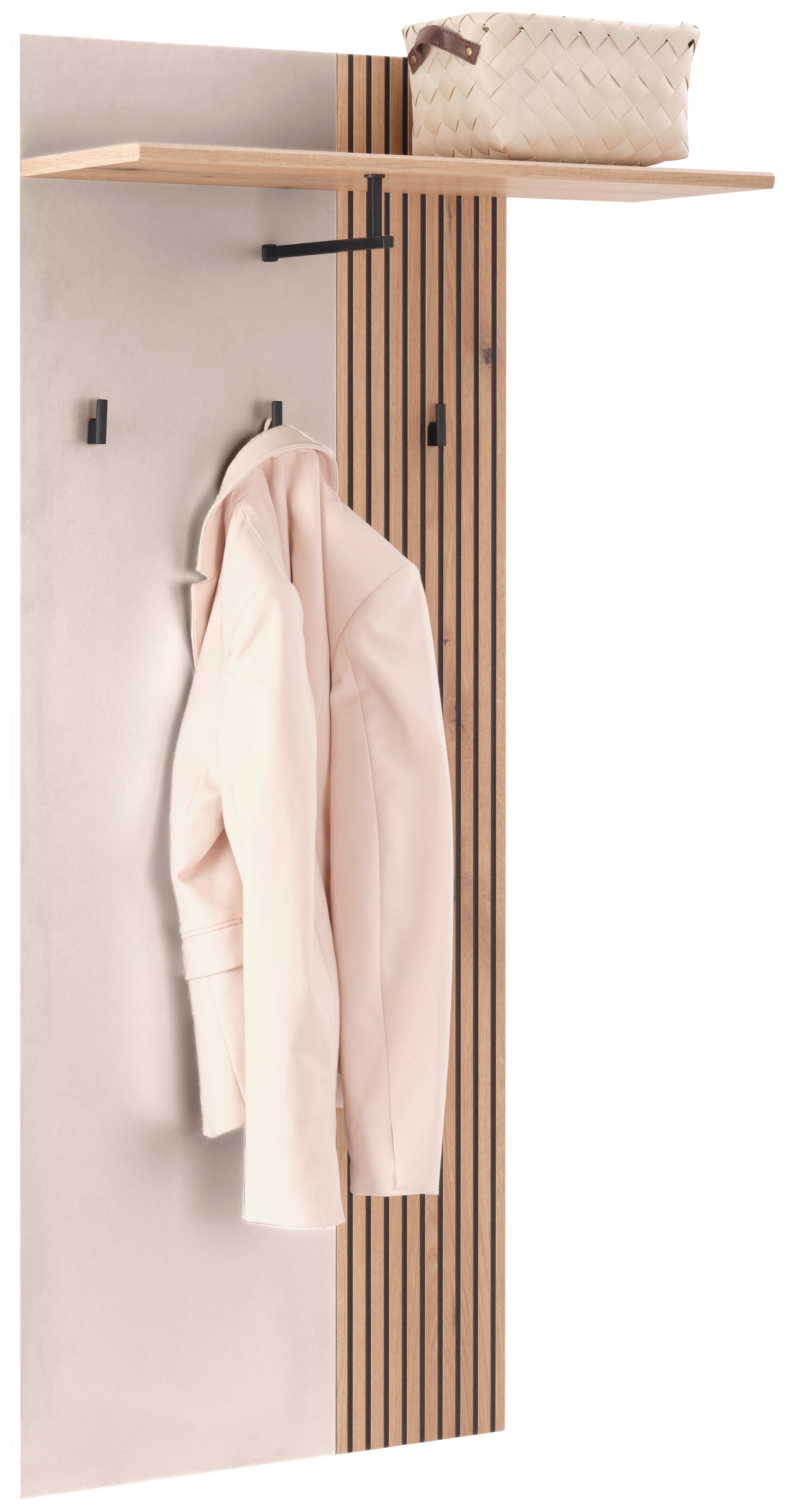 Garderobni Panel Clever - kašmir/boje hrasta, Moderno, drvni materijal (70,1/139/26cm) - Modern Living