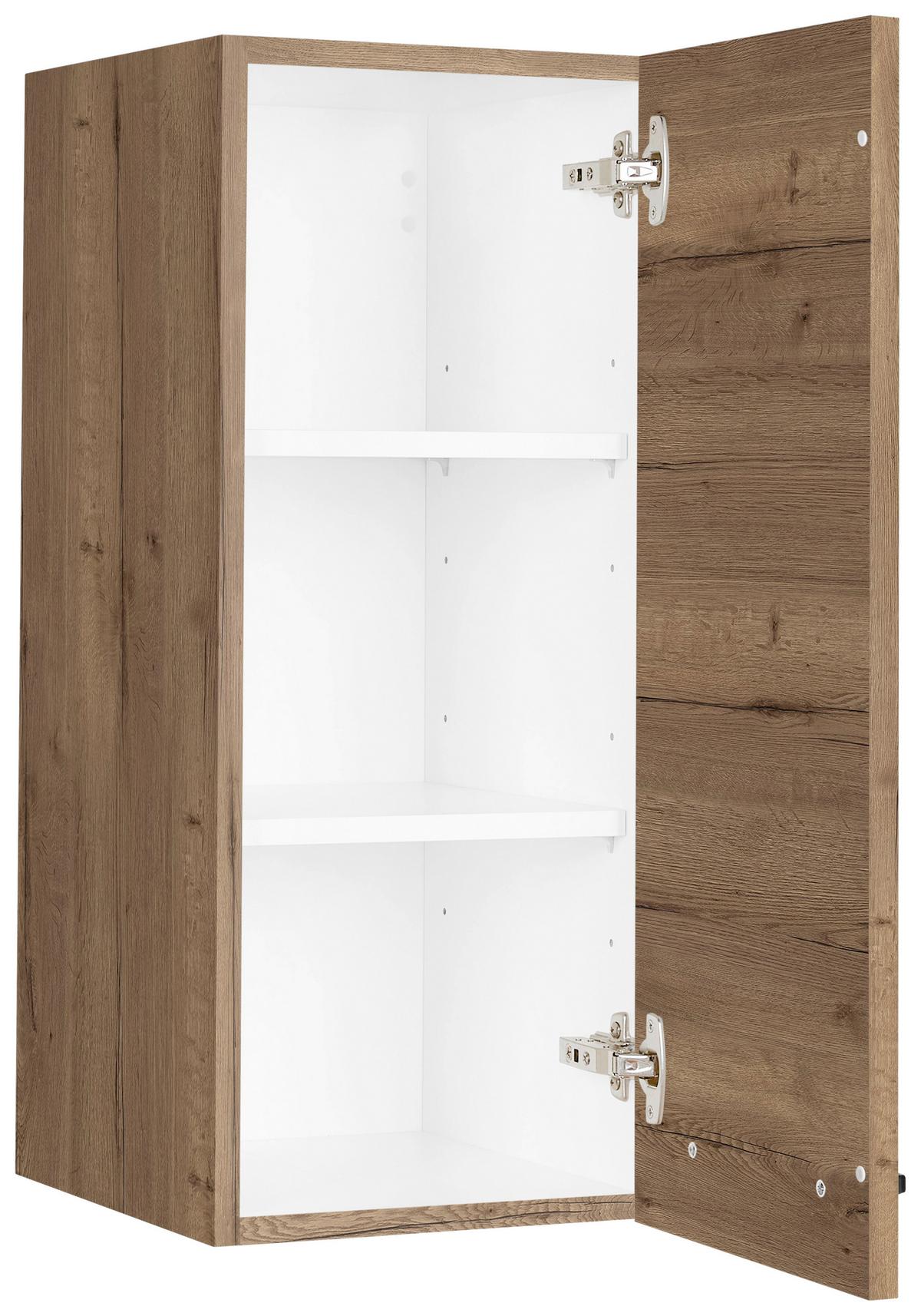 Küchenoberschrank Structura Eiche dunkel - Eiche dunkel/Schwarz, MODERN, Holzwerkstoff/Metall (30/72/35cm) - Nobilia