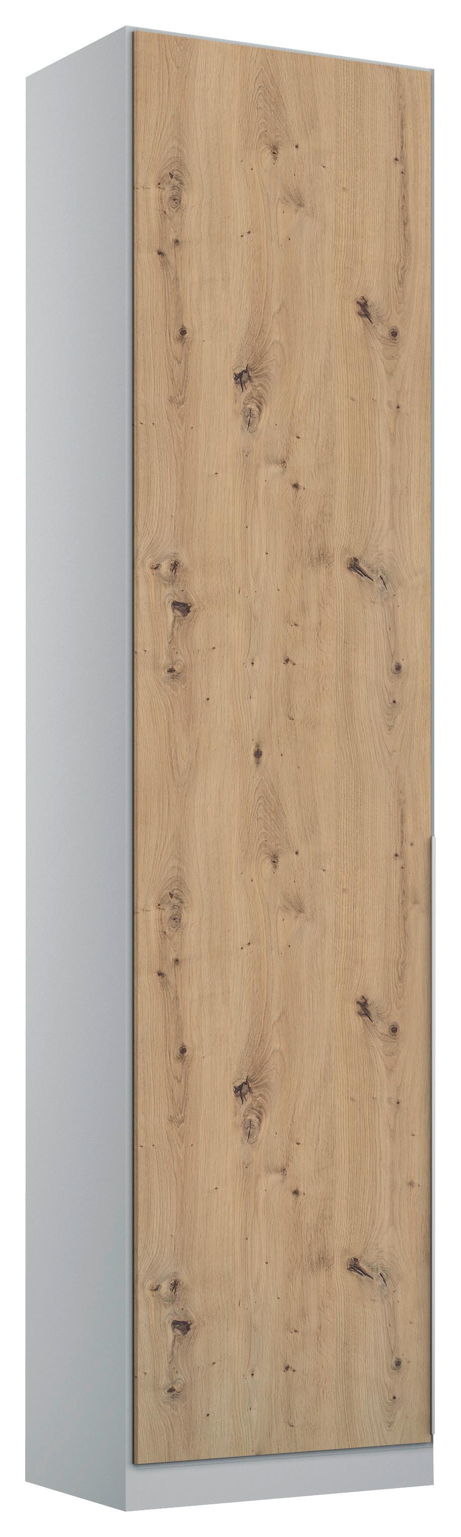 Dulap cu uși rotative ALABAMA - gri deschis/stejar Artisan, Modern, material pe bază de lemn (47/229/54cm)