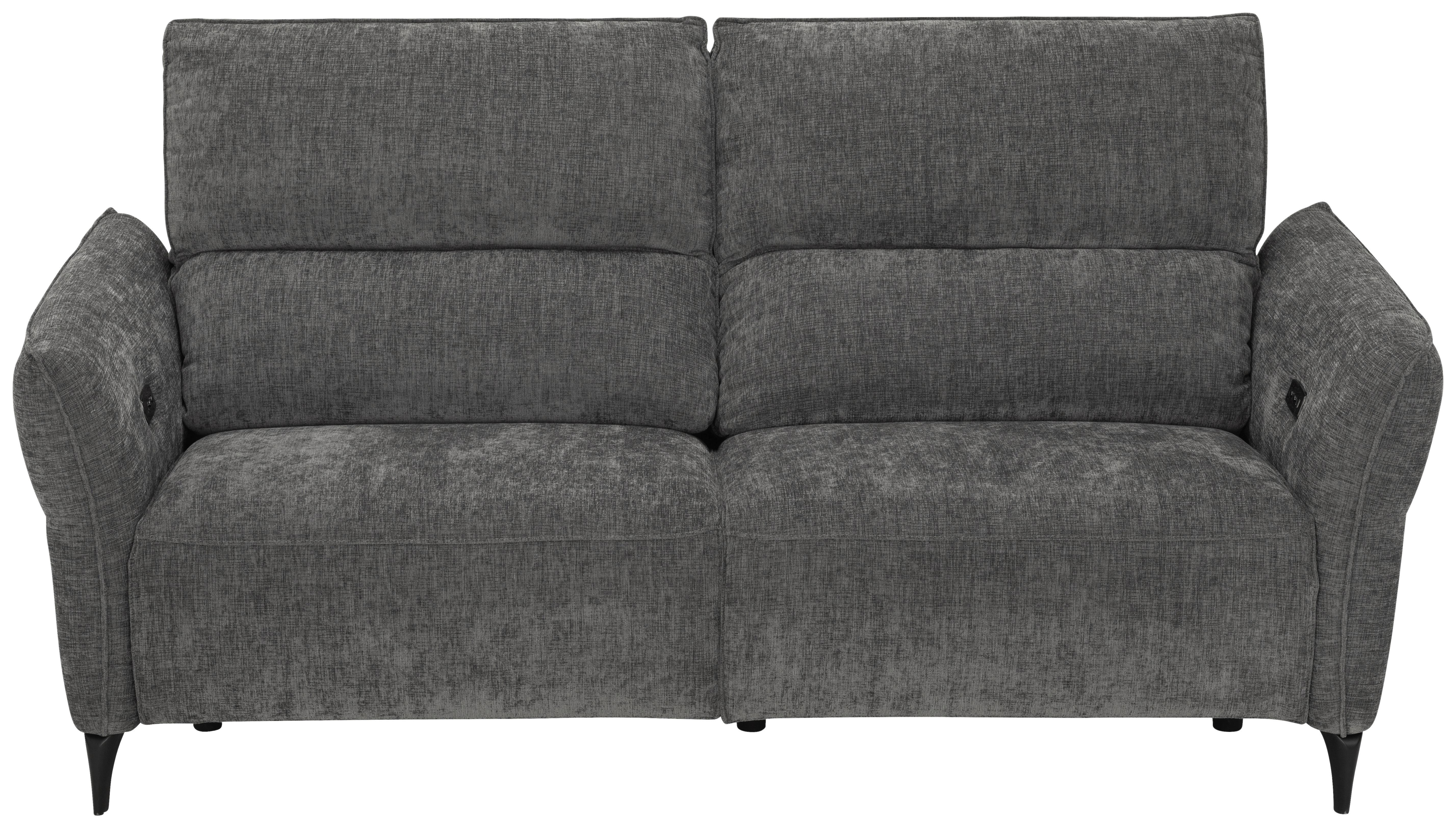 2-Sitzer-Sofa Cape Town Dunkelgrau - Dunkelgrau/Schwarz, MODERN, Holz/Textil (200/98/93cm) - Mömax