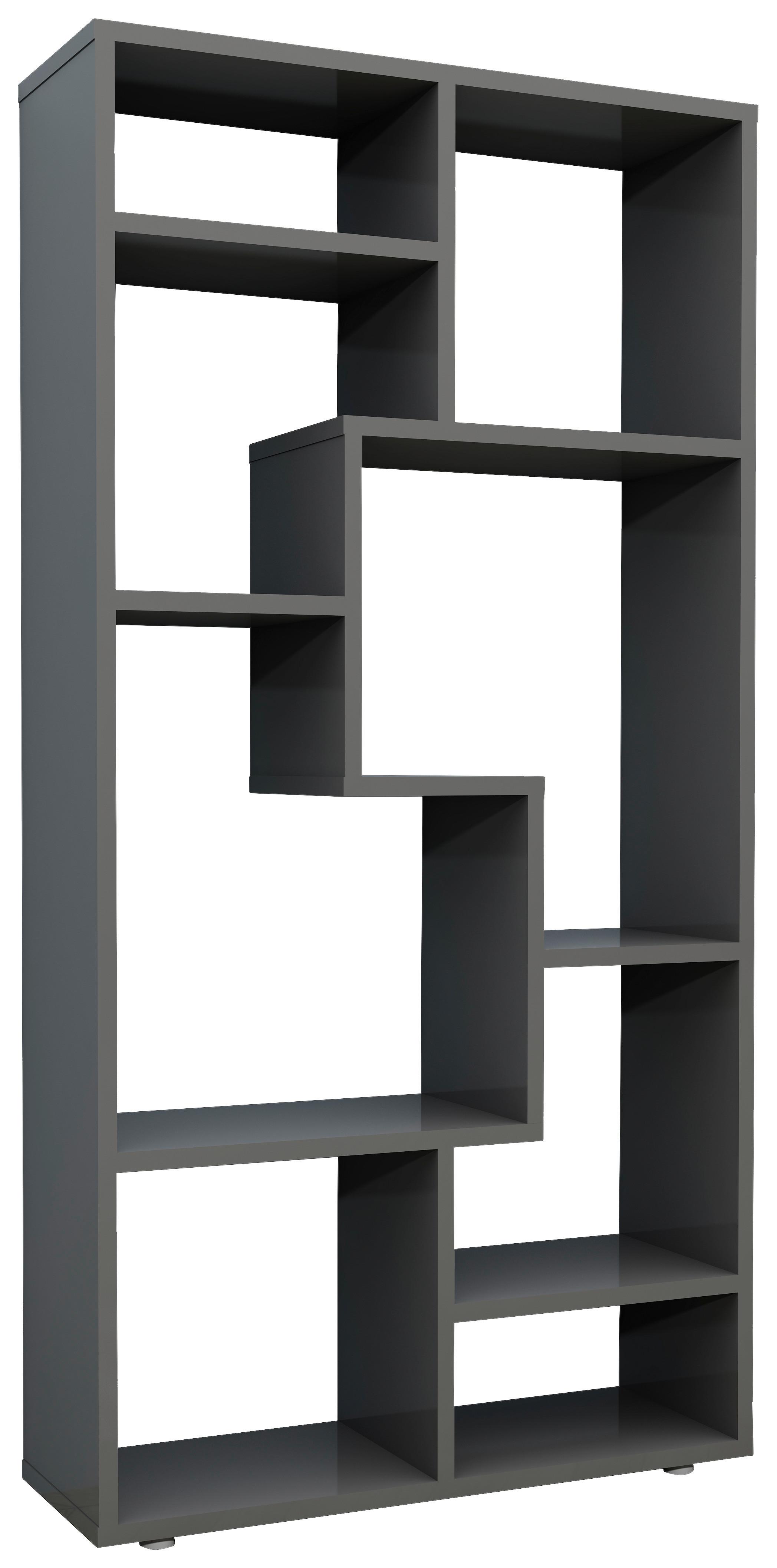 Regal Lanisa, Siva - siva/antracit, Moderno, umetna masa/leseni material (58/116/20cm) - MID.YOU