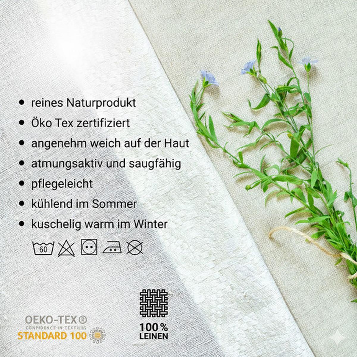 POŚCIEL LEINEN ZIEGEL 135X200+80X80 - terakota, Basics, tkanina (135/200cm)