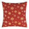 Zierkissen Snowflake Rot/Goldfarben ca. 45x45cm - Rot/Goldfarben, Textil (45/45cm) - Mömax