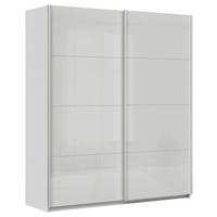 DULAP USI CULISANTE FELDKIRCH - gri deschis/gri lucios intens, Modern, sticlă/material pe bază de lemn (181/210/62cm)