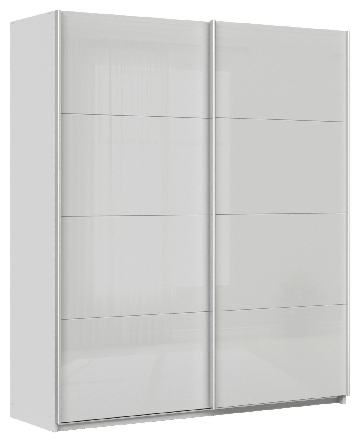 DULAP USI CULISANTE FELDKIRCH - gri deschis/gri lucios intens, Modern, sticlă/material pe bază de lemn (181/210/62cm)