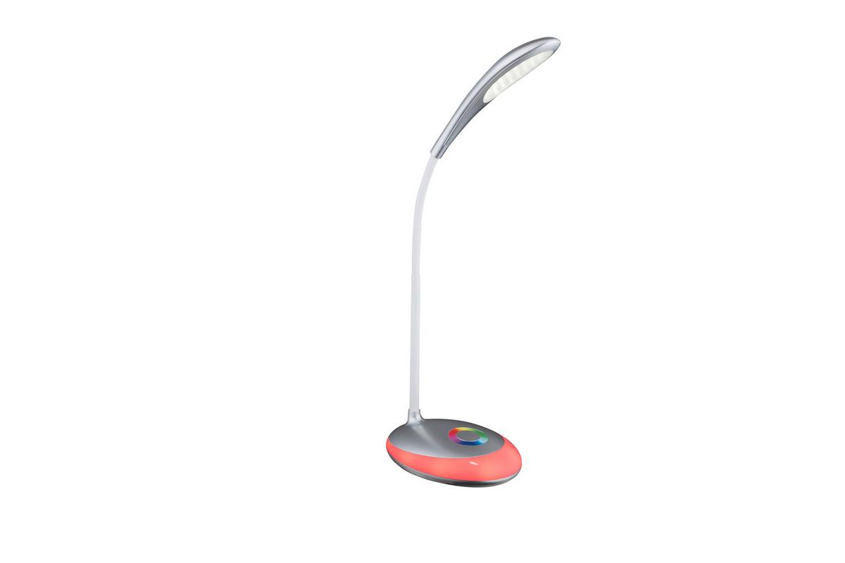 LED-Tischleuchte S58265 in Silber max. 3 Watt - Silberfarben, Design, Kunststoff (30/11/48cm) - Globo