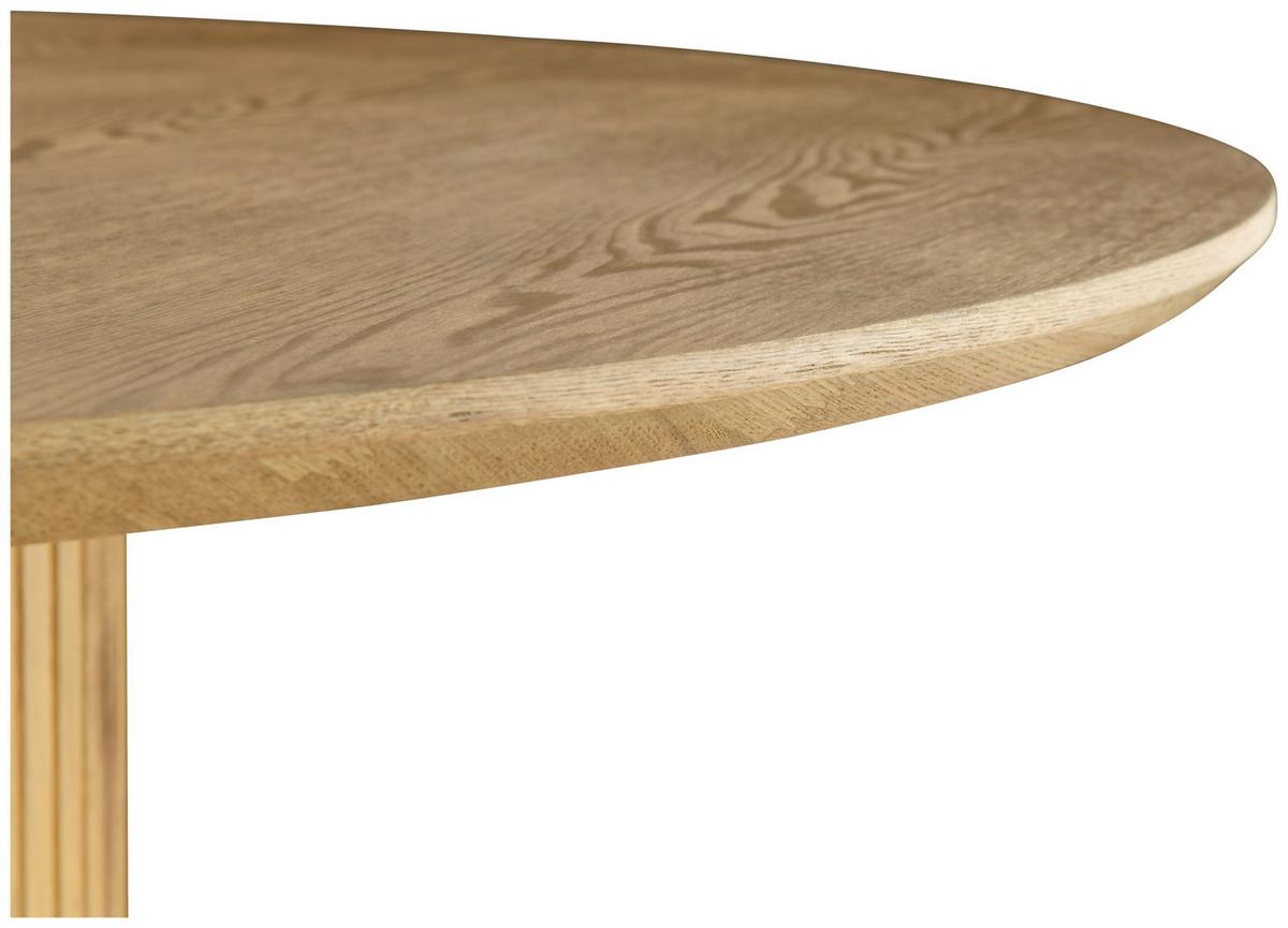 Jedilna Miza Jamie, Barva Hrasta, Ø 120cm - črna/barve hrasta, Trendi, kovina/leseni material (120/120/75cm) - MID.YOU