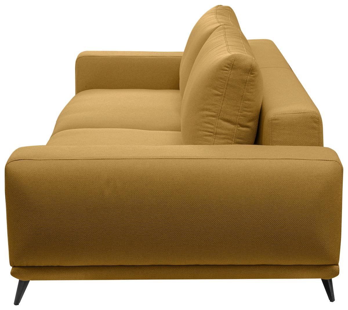 Canapea cu 2 locuri SELENE - galben, Modern, textil (202/89/115cm) - MID.YOU