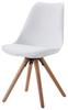Stuhl in Weiß - Eichefarben/Weiß, MODERN, Holz/Kunststoff (48/81/57cm) - Based