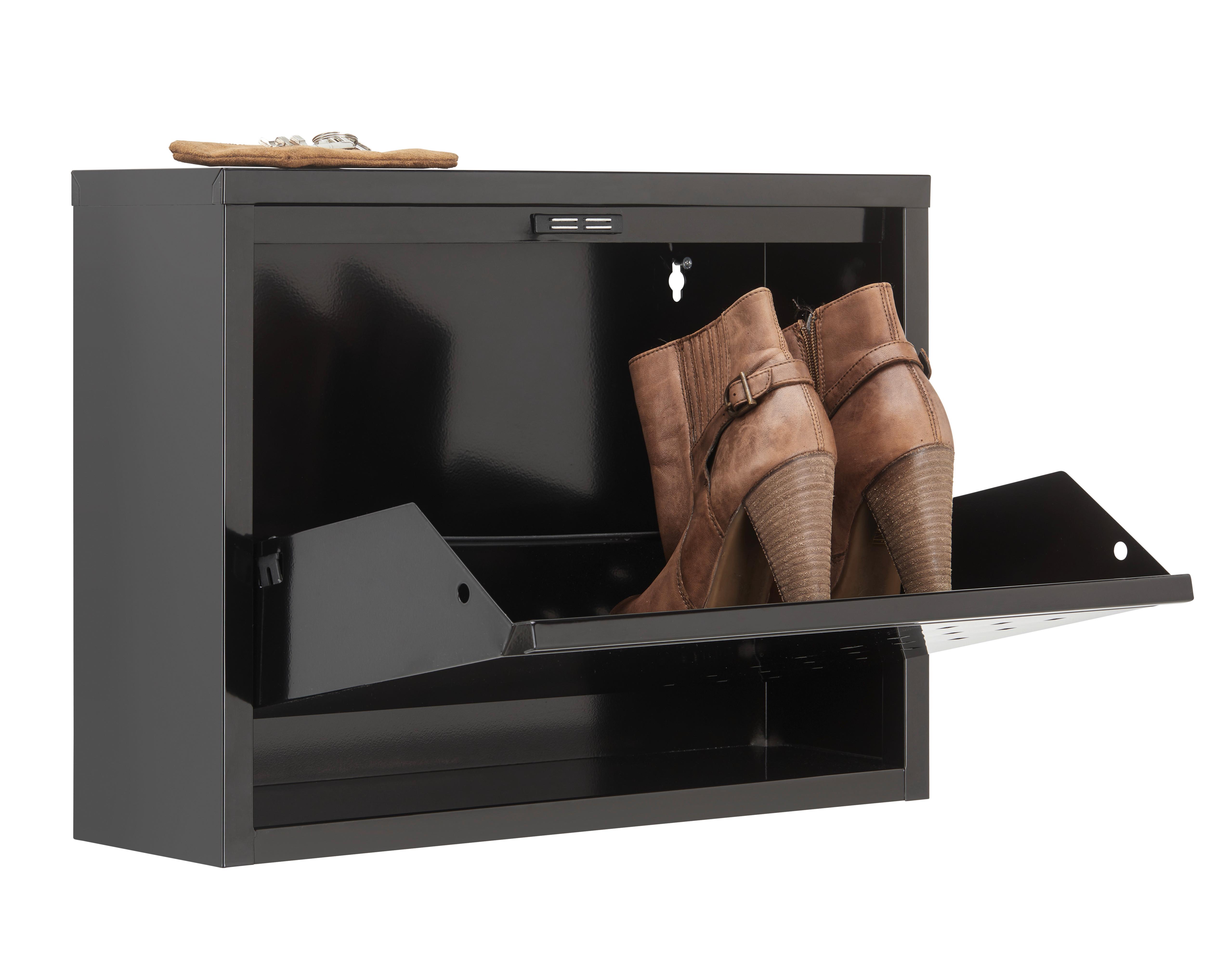 Schuhkipper in Schwarz - Schwarz, MODERN, Metall (50/37/15cm) - Mömax