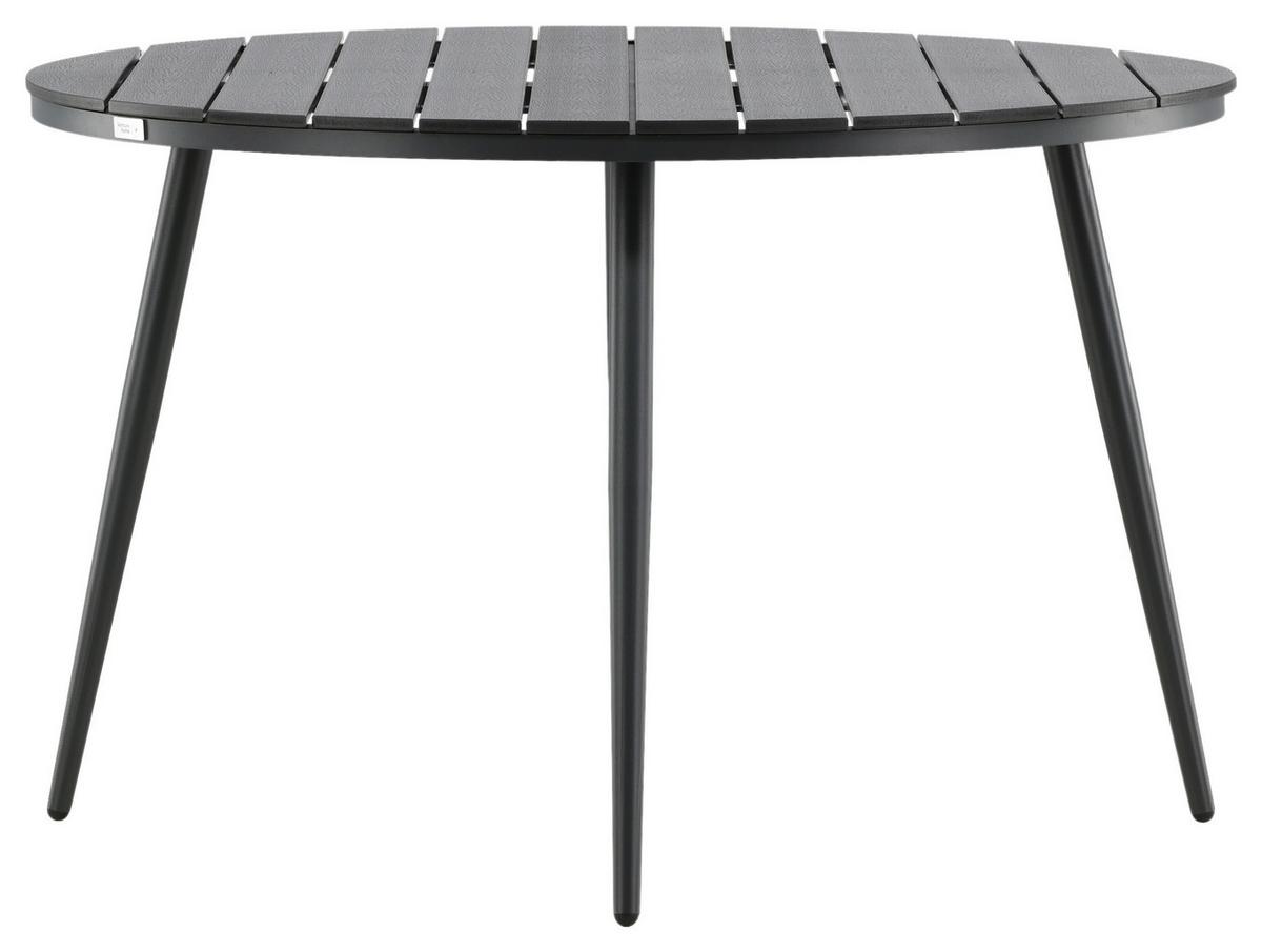 Gartentisch Break ca. 120x74 cm Schwarz - Schwarz, KONVENTIONELL, Kunststoff/Metall (120/74cm) - Gardenson