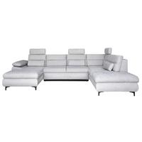 Ugaona Garnitura Panama - siva/crna, Moderno, drvo/metal (235/90-112/342cm) - Modern Living