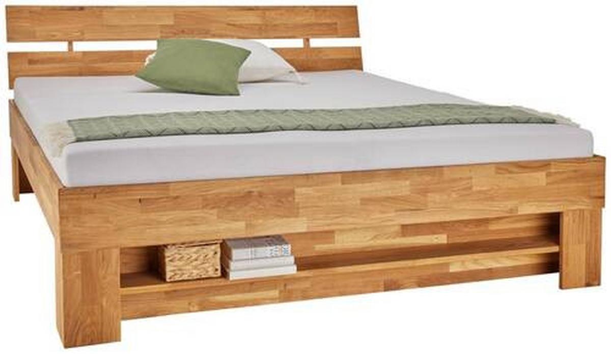 Bett in Wildeiche ca. 180x200cm - Wildeiche, KONVENTIONELL, Holz (180/200cm) - Based
