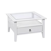 Couchtisch Provence ca.75x75 cm Kiefer Weiß - Weiß, LIFESTYLE, Glas/Holz (75/75/45cm) - MID.YOU