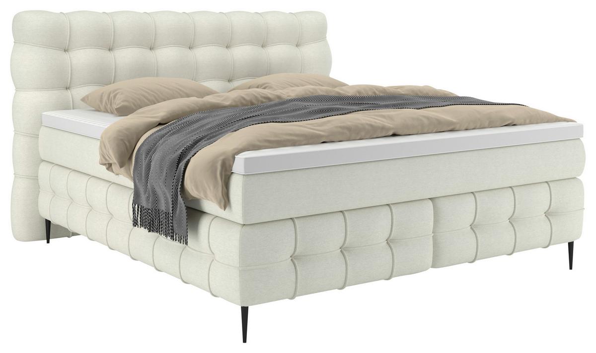 PAT BOXSPRING SCARLETT - crem, Konventionell, lemn/metal (160/200cm)