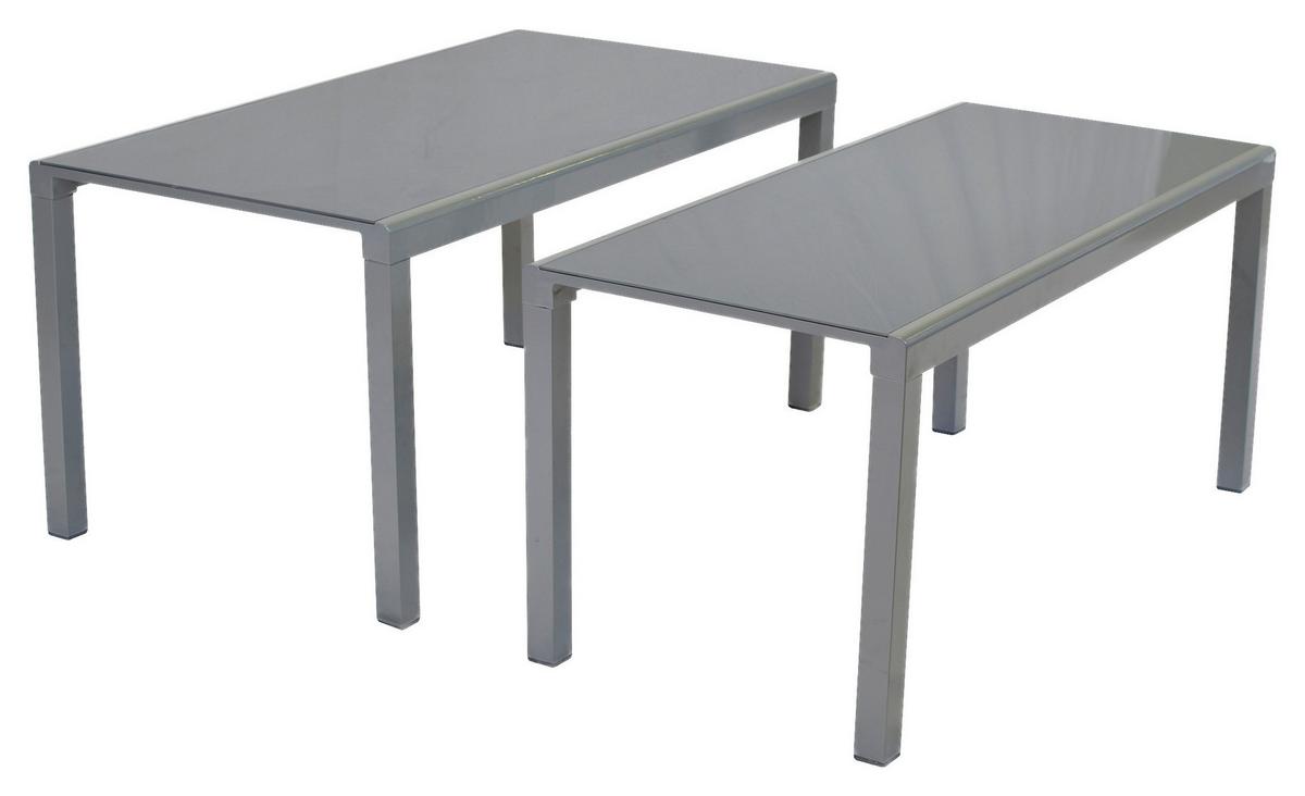 Vrtna Miza Flex, Raztegljiva 160-320x90cm - srebrne barve, Moderno, kovina/steklo (160/78/75cm) - Gardenson