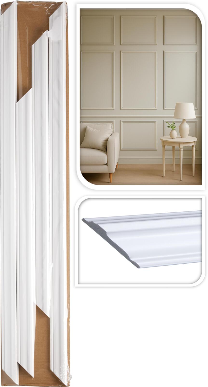 Fali Dekoráció Linea - fehér, Modern, műanyag (60/80cm)