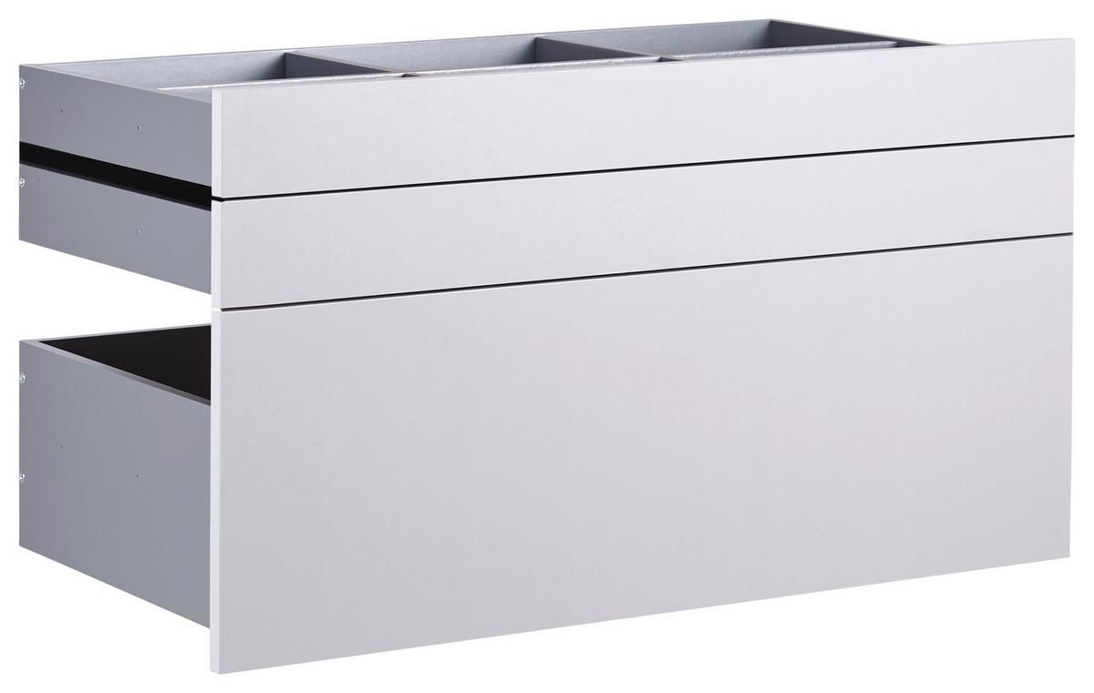 Schubladenset Unit in Hellgrau - Hellgrau, MODERN, Holzwerkstoff (91/50,3/47cm) - Based