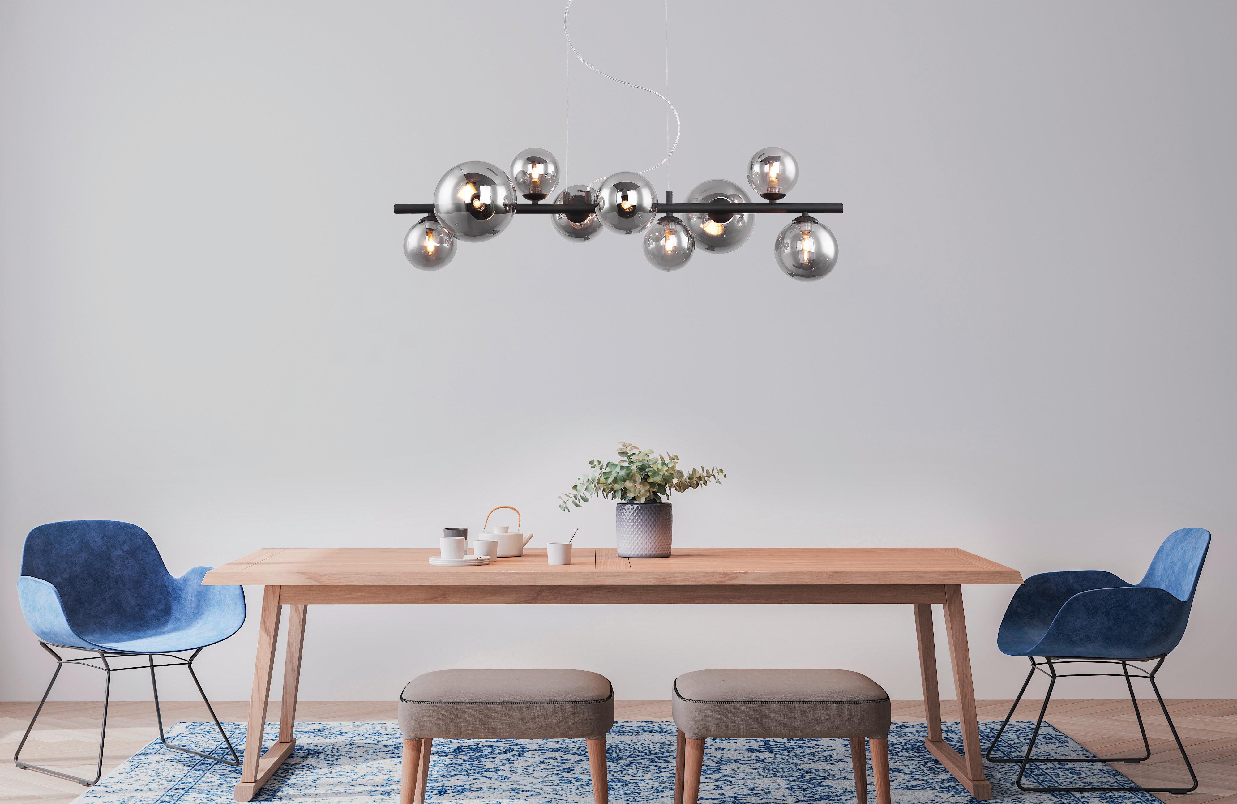 LAMPA WISZĄCA LED VILLA - czarny, Design, metal/szkło (87/34,5/120cm) - Dieter Knoll