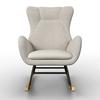 RELAXFÅTÖLJ EMILIO - ljusgrå/naturfärgad, Modern, metall/trä (68/92/87cm) - Bessagi Home