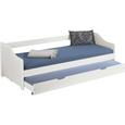 Kinder-/Juniorbett in Weiß mit Lattenrost - Weiß, Holz (209/66/97cm) - ZANDIARA