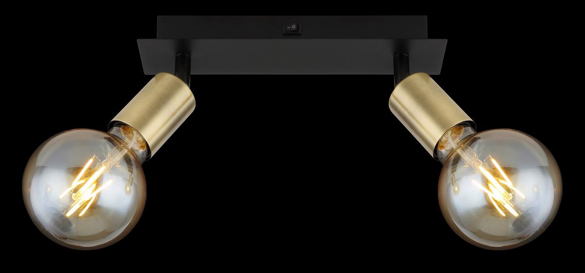 Strahler Lilliana in Schwarz max. 40 Watt - Schwarz, Design, Metall (25/6/10,5cm) - Globo